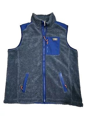 LL Bean High Pile Mountain Sherpa Fleece Vest Camo Men’s Size 3XLT Full Zip EUC • $23.99