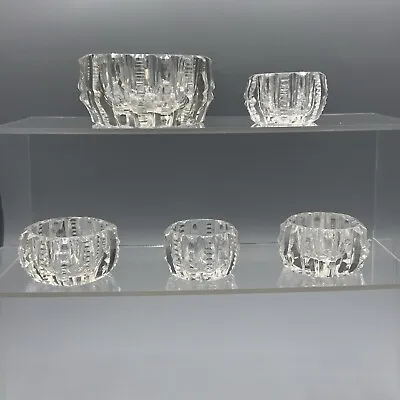 Antique Ribbed Prism Notch Salt Cellar Clear Master Lot Of 5 As Is • $12.69