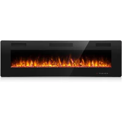50''Electric Fireplace In-Wall Recessed Wall Mounted Fireplace Heater Remote • $202.29