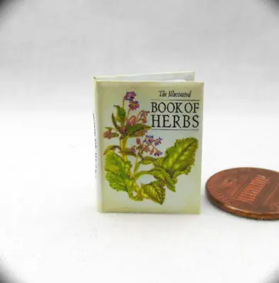 THE ILLUSTRATED BOOK OF HERBS 1:12 Scale Miniature Readable Illustrate Botanical • $7.65