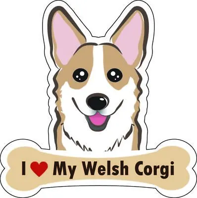 Dog Bone Sticker I Love My Welsh Corgi Car Sign Puppy Decal Buy 2 Get 3rd Free • $2.74