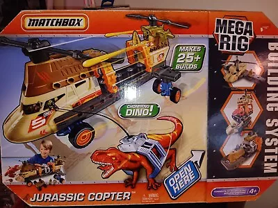 NEW Matchbox Jurassic Copter Play Set Mega Rig Building System Mattel 2010 • $46.99