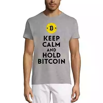 Men's Graphic T-Shirt Keep Calm And Hold Bitcoin Traders Quote - Crypto Mining • $37.39