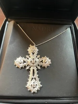 $55 • Buy Nadri Silver Cross Necklace