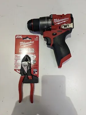 Milwaukee 3404-20 1/2  M12 Hammer Fuel Brushless Drill Tool Only+PLIERS MT506 • $69.99