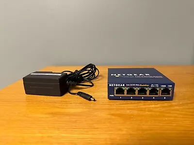 Netgear ProSafe FS105 V2 5-Port 10/100 Fast Ethernet Switch W Power Adapter • $9.99