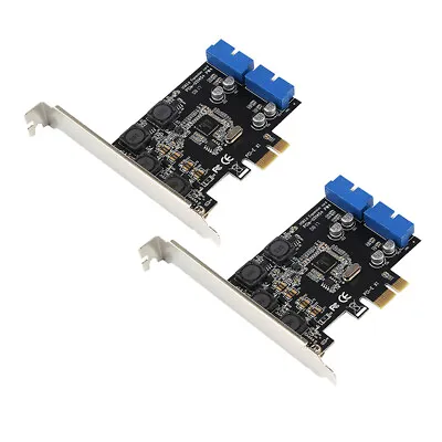 £42.36 • Buy 2x PCI E To 2 Ports 19 Polige USB3.0 Header Card Support Low Profile