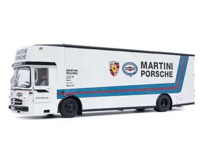 Mercedes-Benz 0 317 Martini Porsche Transporter 1/18 Scale Diecast Model Schuco • $595