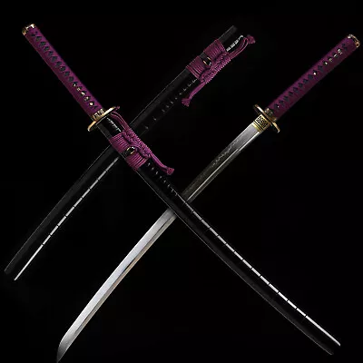 Unokubi Zukuri Blade Japanese Katana Sword T10 Steel Clay Tempered Razor Sharp • $139.99