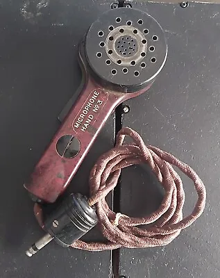 £34.99 • Buy WW2 Army Military Radio Wireless Set Microphone Hand No 3 Brown Bakelite Type