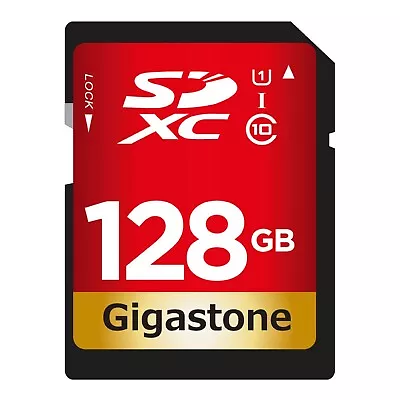 Gigastone 128GB SD Card Memory Card For Cameras Full HD Video SDXC U1 Class10 • $24.98