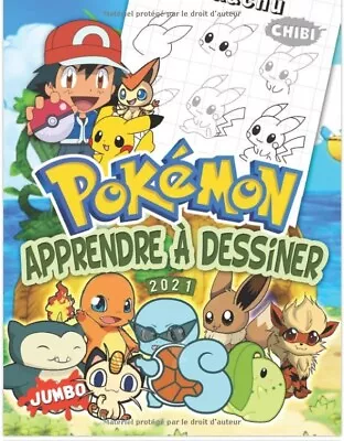 Pokemon How To Draw Book Training  Anti-Stress Creative Gift Kids Fun (French) • £8.99