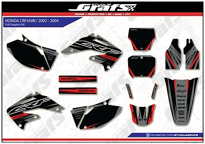 2002 2003 2004 CRF 450 R Graphics Kit For HONDA CRF450R 450R Decals Stickers MX • $150