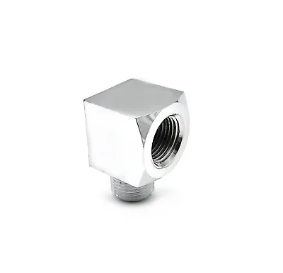 3/8  NPT Male To 3/8  NPT Female Fitting Universal 90° Degree Chrome Aluminum • $9.95