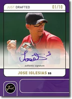 JOSE IGLESIAS 2011 Just DRAFTED Rookie Autograph PURPLE Auto RC #/10 • $39.99