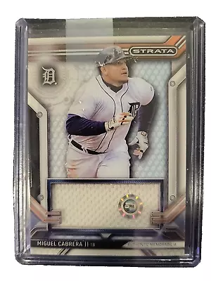 Clearly Authentic Miguel Cabrera CAR-MC Jumbo Relic Topps Strata Detroit Tigers • $24.25