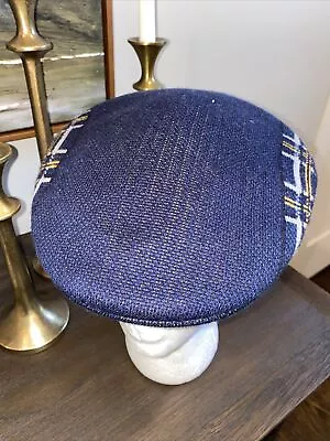 KANGOL Plaid Stripe 504 Size Medium Flat Top Hat Golf • $25