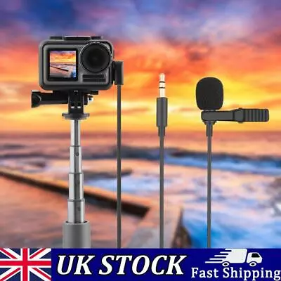 Mini Lapel Clip-On Microphone For OSMO ACTION Camera Vlog Video Recording Mic • £8.30