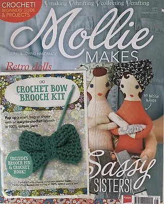 Mollie Makes Magazine Living & Loving Handmade *NEW* Back Issue No 28 With Gift • $18