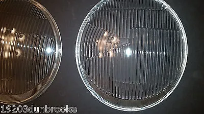 Vintage Vw Volkswagen Bug Beetle Oval Window Flutted Euro Head Light Lens Pair • $87.99