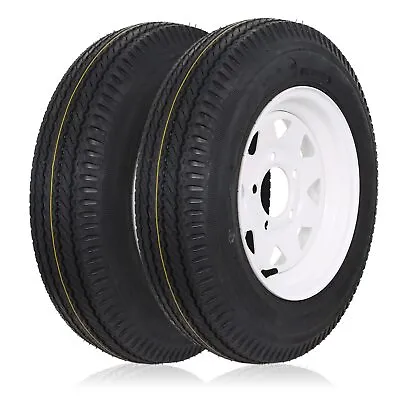 5.30-12 Bias Trailer Tire With 12  Wheel - 5 On 4-1/2  - Load Range CSet Of 2 • $119.99