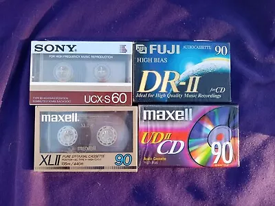 Maxell Sony II High Bias Cassette Tapes New Sealed Mixed Lot Of 4 • $29.95