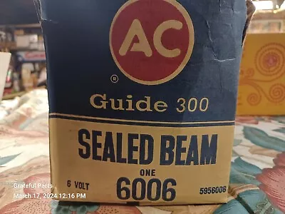 NOS AC 300 Guide Seal Beam (1) 6V Head Light Bulb T3  6006 • $45
