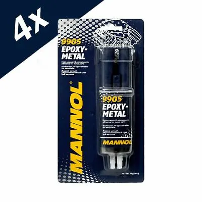 4x30g MANNOL Epoxy Metal Aluminium Stainless Steel Bond Glue Strong Adhesive • £20.99