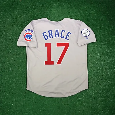 Mark Grace 1998 Chicago Cubs Men's Grey Road Jersey W/  Harry Caray  Patch • $129.99
