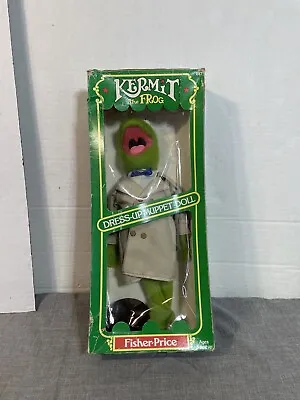Vintage 1981 Fisher Price Kermit The Frog Dress - Up Muppet Doll NIB 14  • $120