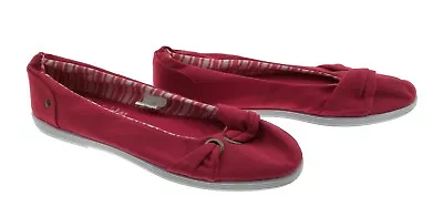 Enlighten Active Women's Casual Low Flat Loafers Red Color Slip Round Toe Size 6 • $17.75