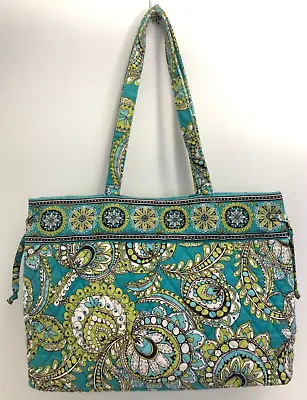 VTG Vera Bradley Peacock Snap Tote W/Side Tie Accent Made In USA VGUC • $8.99