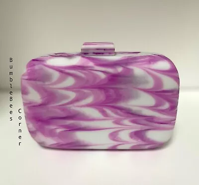 $44 • Buy ZARA Mini Shoulder Bag PRINTED Clutch Box MARBLE TIE-DYE HandBag NWT 6716/510 (b