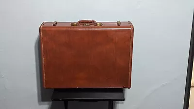 Vintage Samsonite Style 4921 Shwayder Denver Co. Brown Leather Hard Suitcase • $60