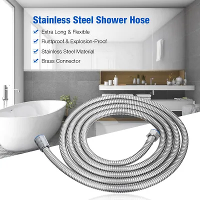 $9.99 • Buy 10 FT Shower Head Hose Handheld Extra Long Replacement Bathroom Flexible Tube