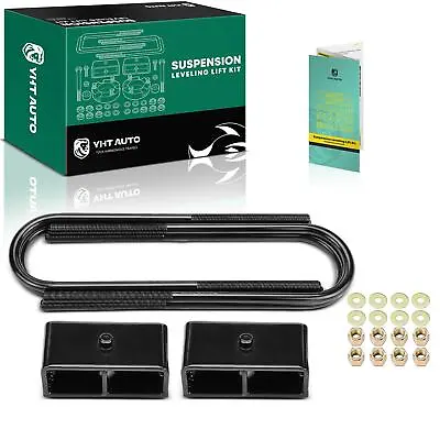 2  Rear Leveling Lift Kit With Blocks & U-Bolts For Ford F-250 F-350 Super Duty • $53.99
