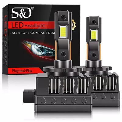 D1S D1R LED Headlight Kit Bulbs 100W 30000LM 6000K HID Replace Conversion Lamp • $66.98