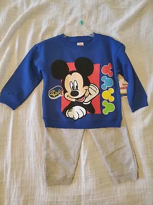 Disney Jr Mickey Mouse Minnie Toddler Sweatsuit Pants Shirt 3t NWT Cute New • $12.99