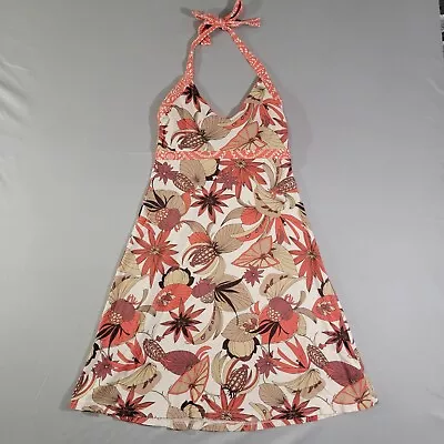 Patagonia Dress Women’s M Organic Cotton Orange Floral Lliana Halter Tropical • $15.19