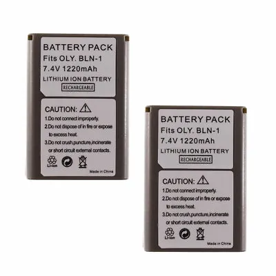 $17.66 • Buy 2 Pack Battery For Olympus BLN-1 BLN1 OM-D E-M1 OM-D E-M5 PEN E-P5 PEN-F New