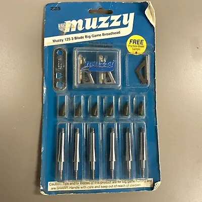 Muzzy Broadhead 125 Grain 3-Blade 1 3/16” Cut - (6 Pack) + Free Practice Blades • $32