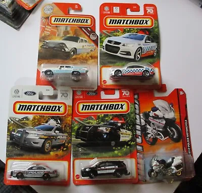 Matchbox Lot Of 5 Police Resceu Vehicles All Different • $2.99