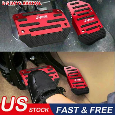 2 × Red Non-Slip Automatic Gas Brake Foot Pedal Pad Cover Car Accessories Parts • $9.89