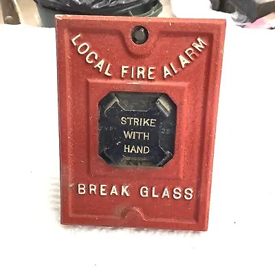 R    Vintage Red IBM 4250 LOCAL FIRE ALARM STRIKE WITH HAND BREAK GLASS Station • $42