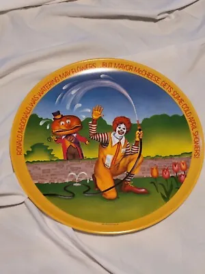 Vintage McDonalds Ronald Four Seasons 1977 Plastic Melamine 10'' Plate Spring Ln • $4.99