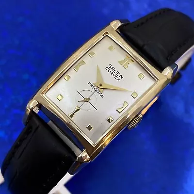 Vintage 1948 Man’s GRUEN CURVEX Stunning Off White Dial Serviced W/ WARRANTY • $495