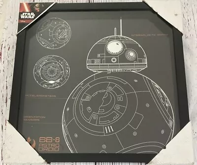 Star Wars BB-8 Astro Droid Framed Picture Lucasfilm 2015 Black Silver Artissimo • $50