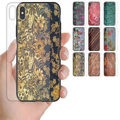 For Huawei Phone Series Batik Pattern Print Theme Tempered Glass Back Case #1 • $14.98