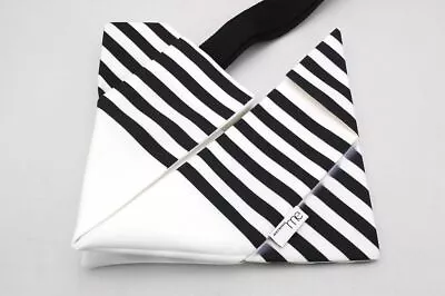 ISSEY MIYAKE Me Black/White Origami Pleats Foldable Bag Shopper 140 9132 • $50