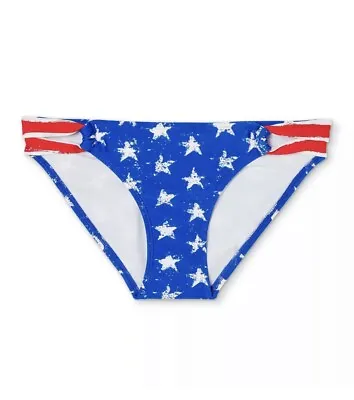 £9.56 • Buy USA Juniors' Hipster Bikini Bottom 4th Of July Stars And Stripes Size Small 0-2